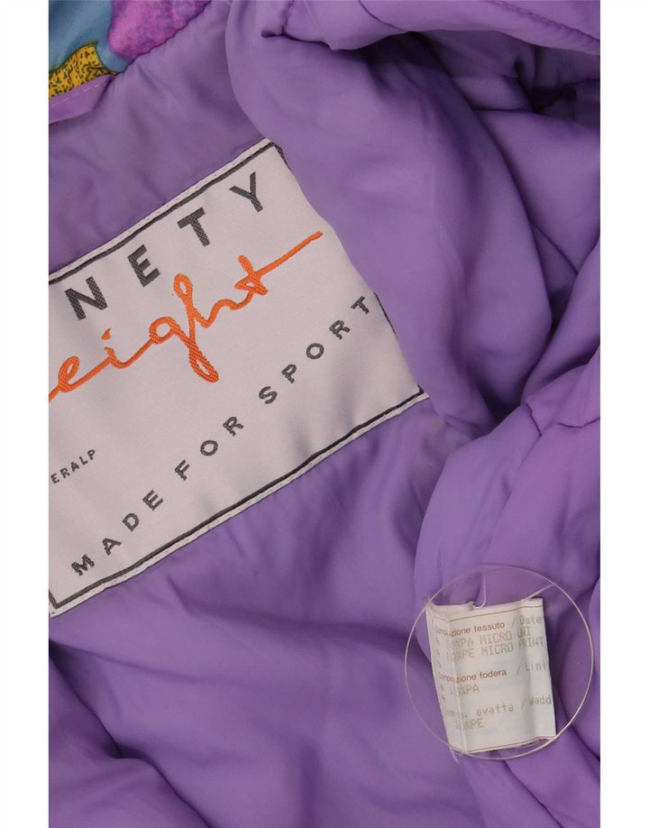 Salopetă de schi pentru femei Ninety Eight UK 14 Medium Purple Colorblock Retro