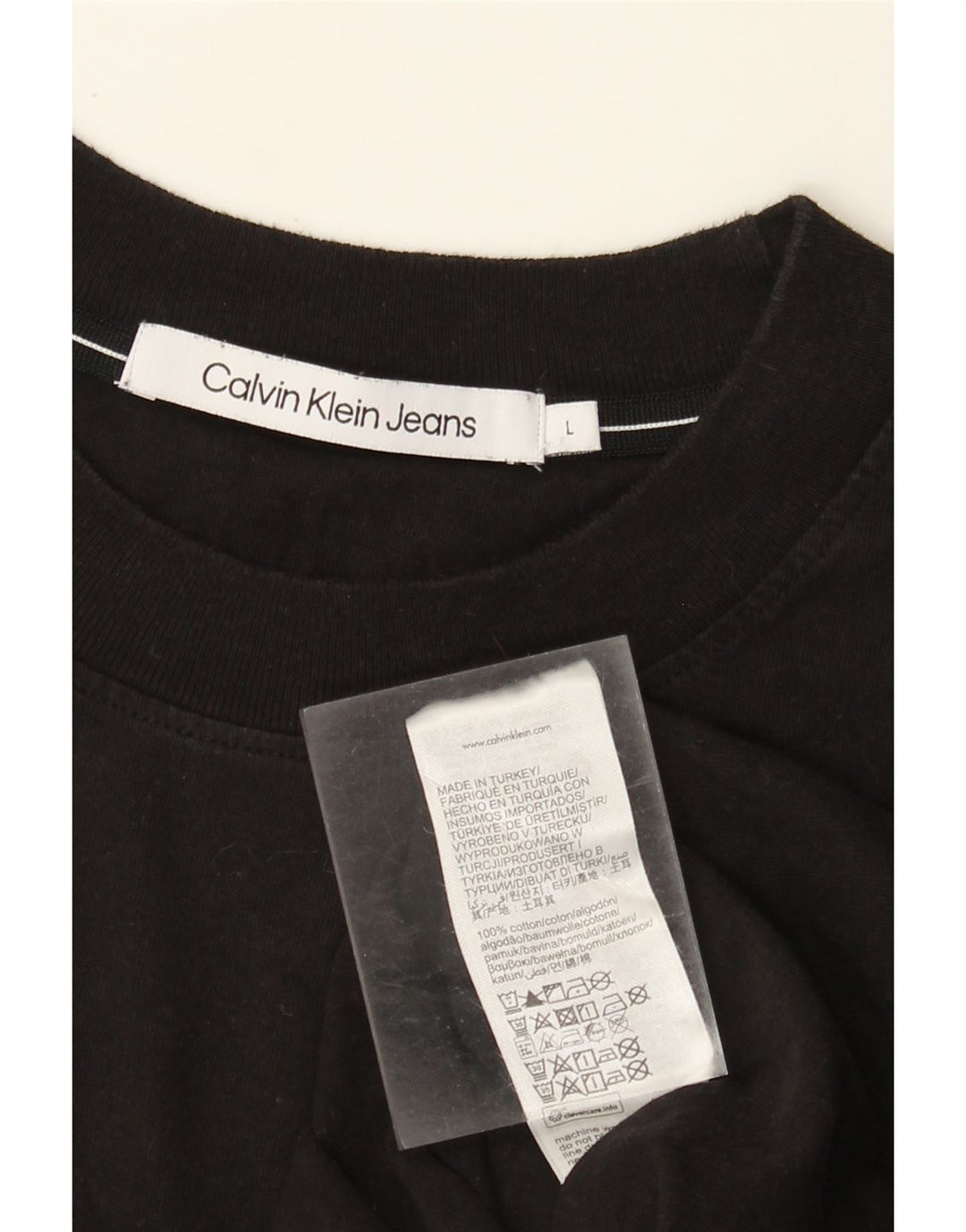Tricou Calvin Klein Jeans pentru bărbați Top mare din bumbac negru