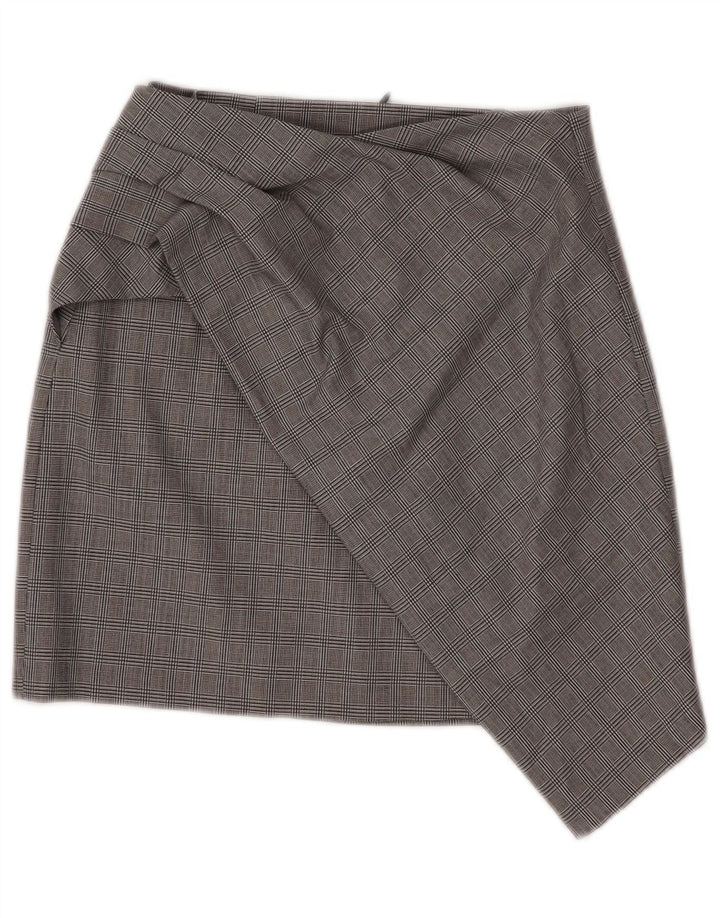 Fusta Mini Asimetrică pentru Femei Zara XS W26 Gri din Poliamidă