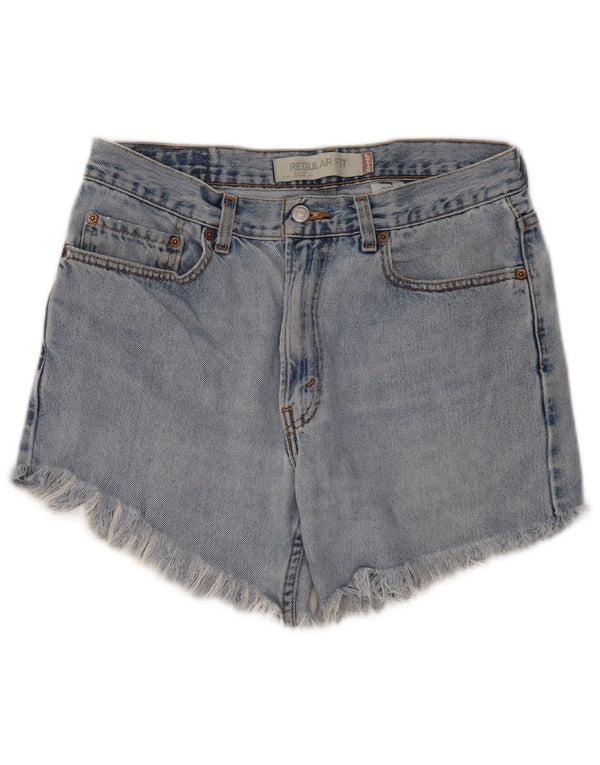 Levi's Womens 505 High Waist Regular Fit Denim Shorts W33 Medium Blue