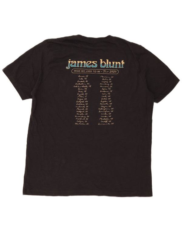 Bella Canvas pentru bărbați James Blunt Tricou grafic Top XL Negru Bumbac Muzică
