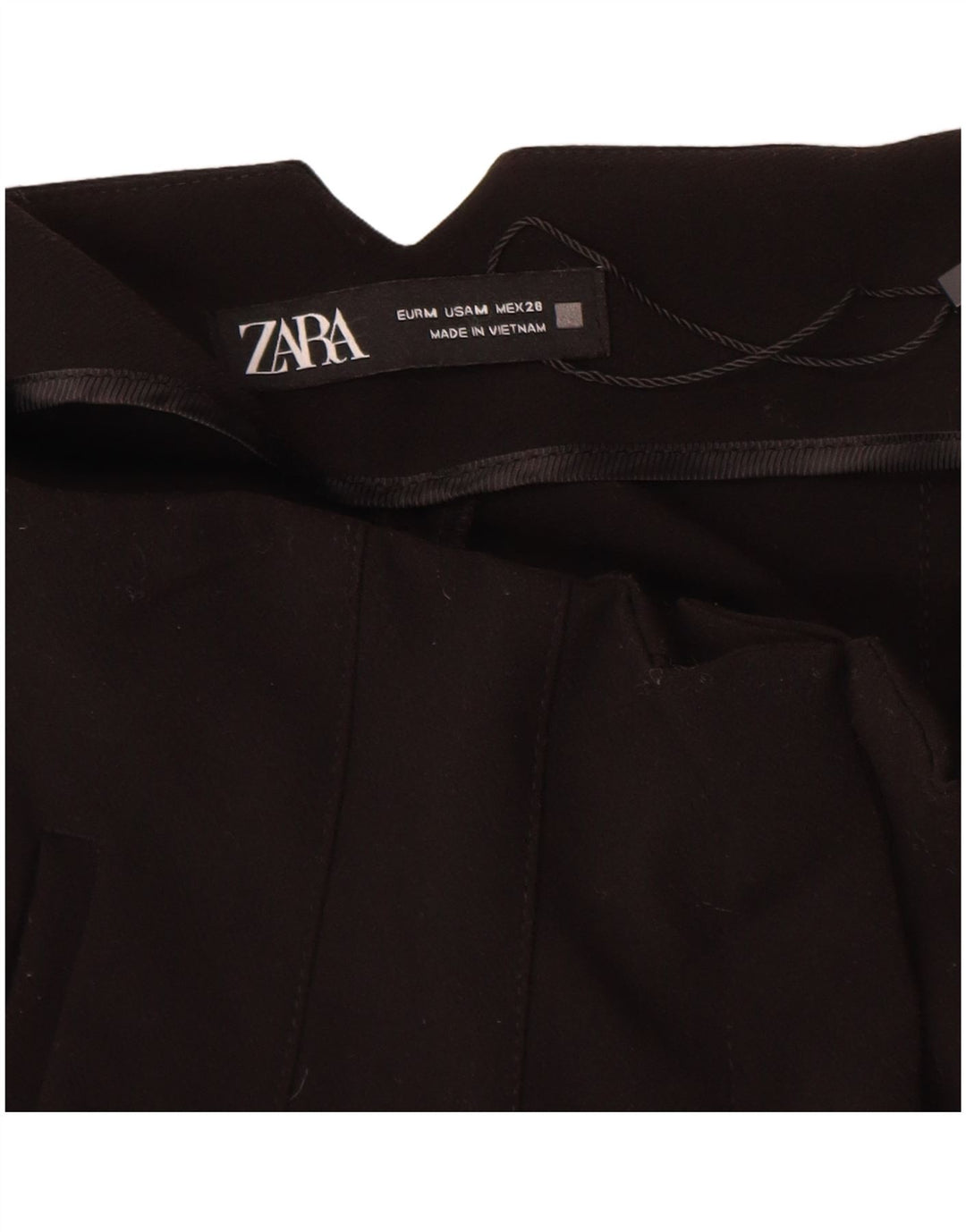 Pantaloni chino conici pentru femei Zara Mediu L28 L27 Poliester negru