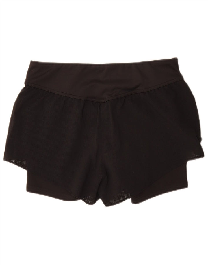 Pantaloni scurti sport grafic Reebok pentru femei UK 12/14 Poliester mediu negru