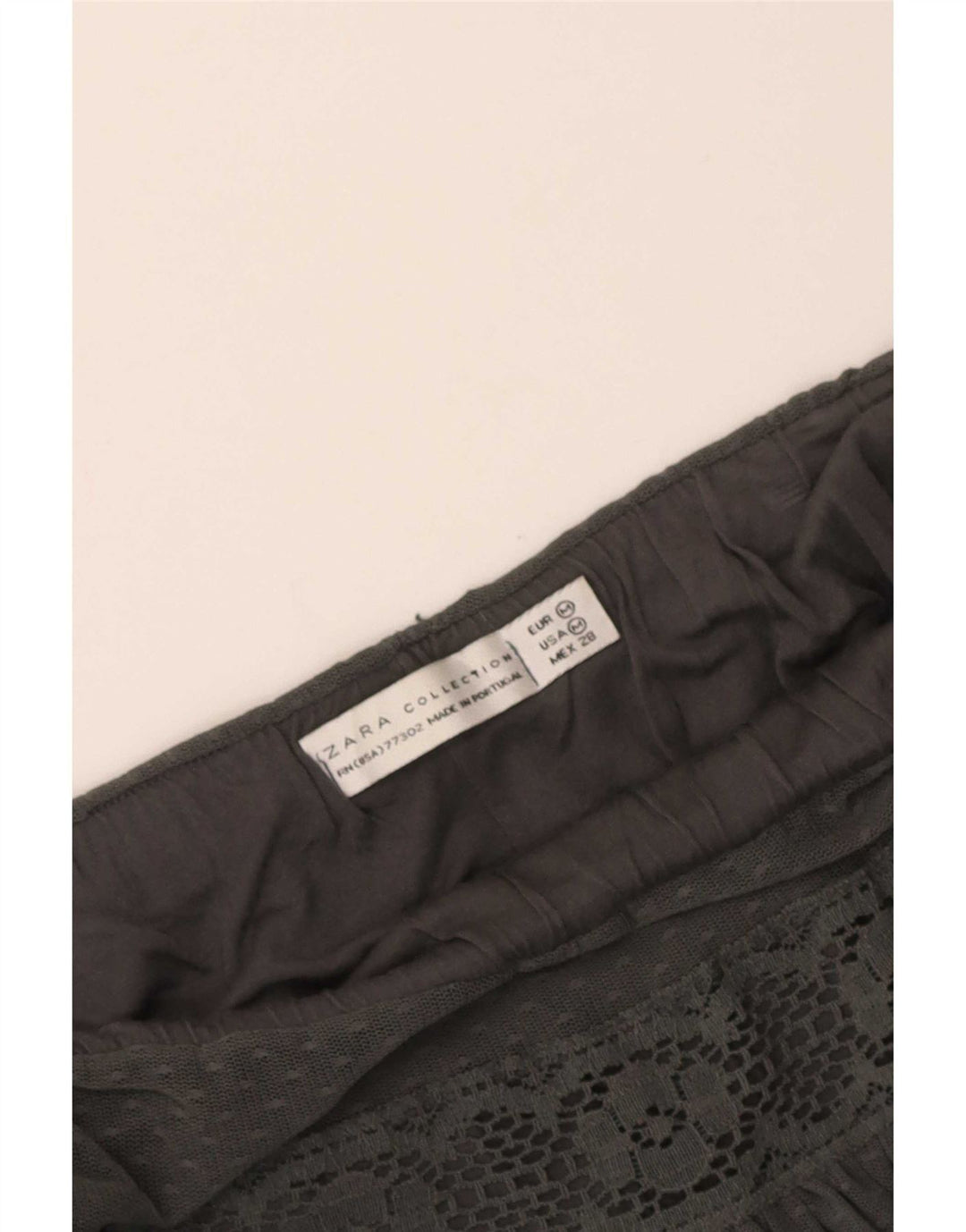 Fustă plisată pentru femei Zara Medium W28 Gri cu dungi
