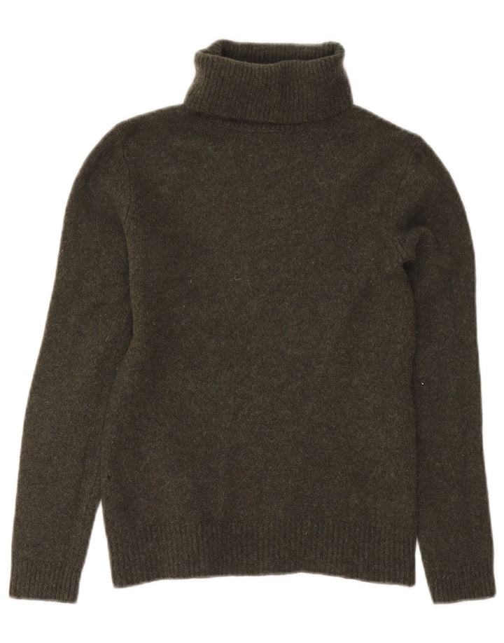 Pulover pentru femei Massimo Dutti cu gât rulat, lână verde mare UK 14