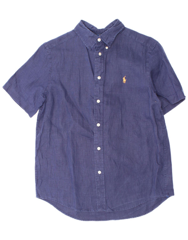 Cămașă cu mânecă scurtă pentru băieți Ralph Lauren 14-15 ani, mare, bleumarin