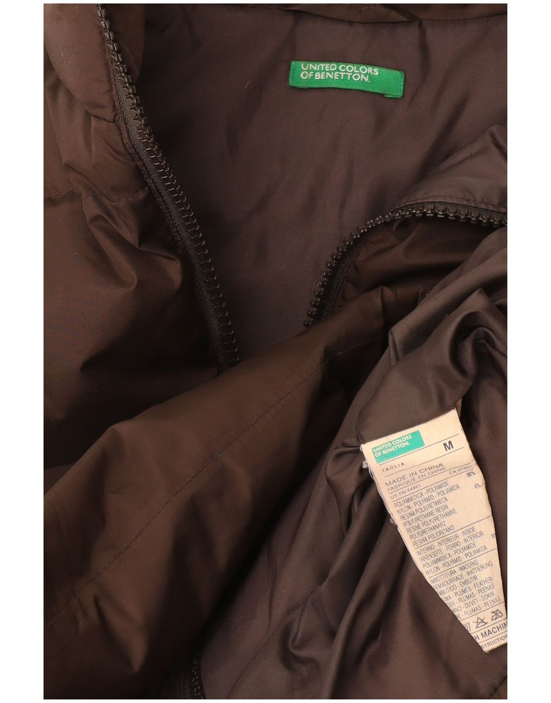 Jachetă căptușită pentru bărbați Benetton UK 38 Medium Brown Poliamidă