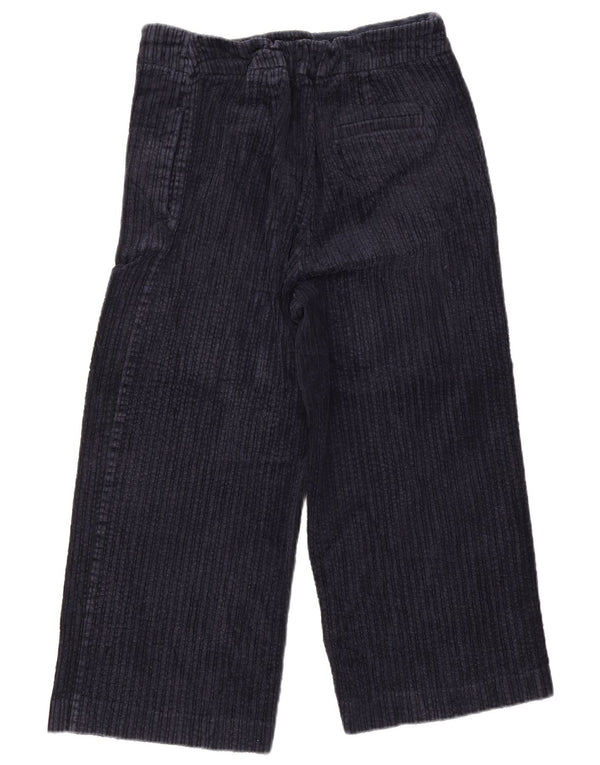 Marks & Spencer Pantaloni largi din velur pentru femei UK 16 Large W34 L22 Bleu marine