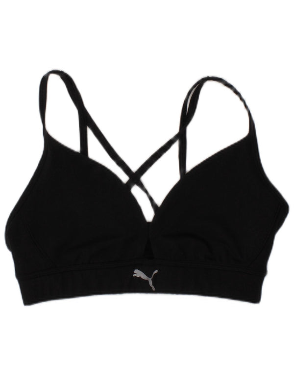 Puma Womens Cloudspun Sport Bra Top XS Black Sports