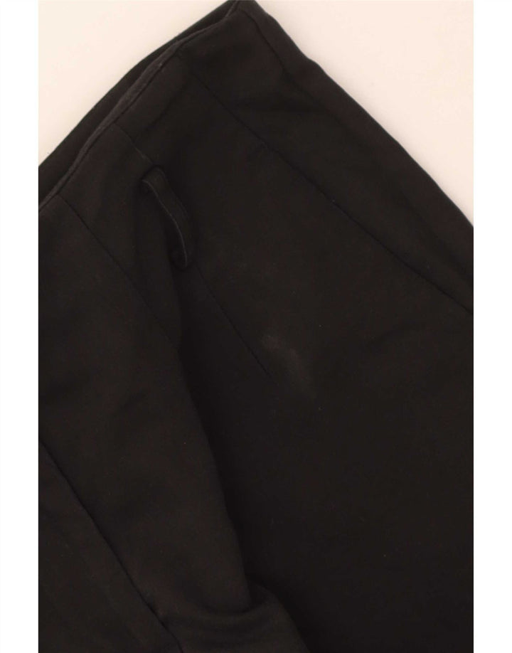 Pantaloni drepți tăiați pentru femei Zara Mediu L28 L25 Bumbac negru