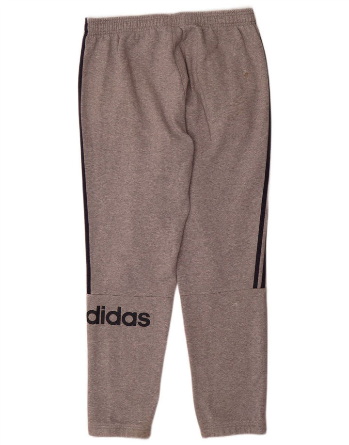 Pantaloni de trening Adidas pentru bărbați, mari, gri, bumbac