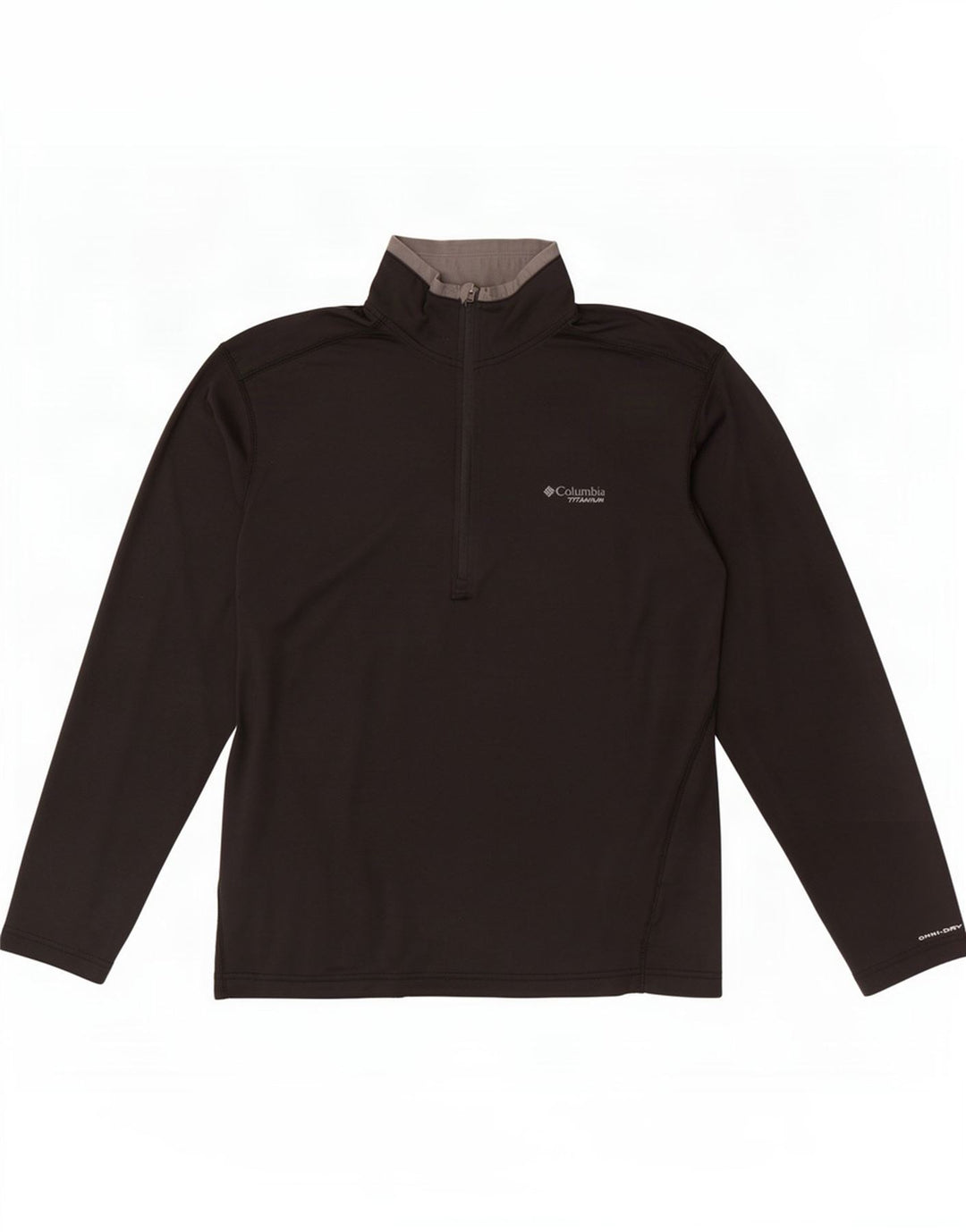 Top de trening Columbia Omni Dry, cu fermoar și gât, negru mediu