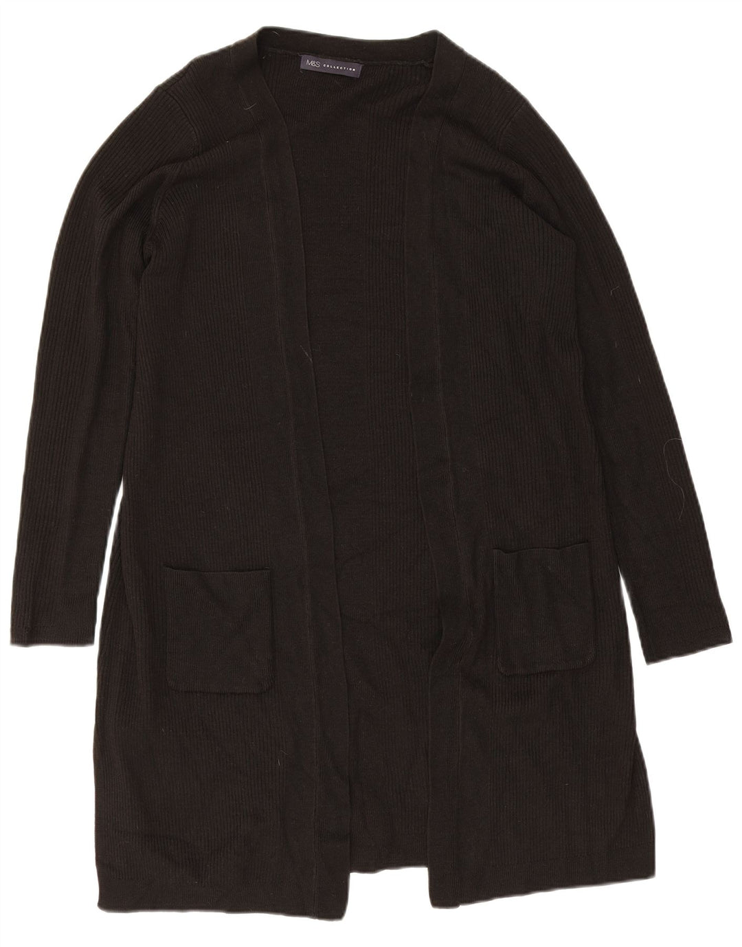 Pulover cardigan deschis pentru femei Marks & Spencer UK 16 mare negru