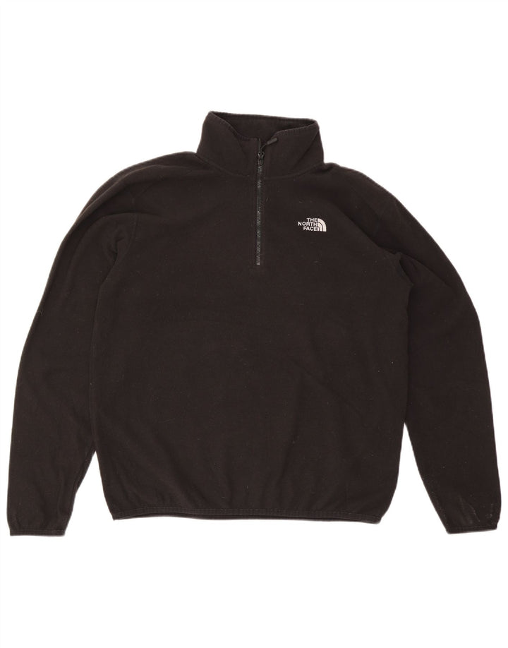 Jumper The North Face pentru bărbați, cu fermoar și gât, poliester mediu negru