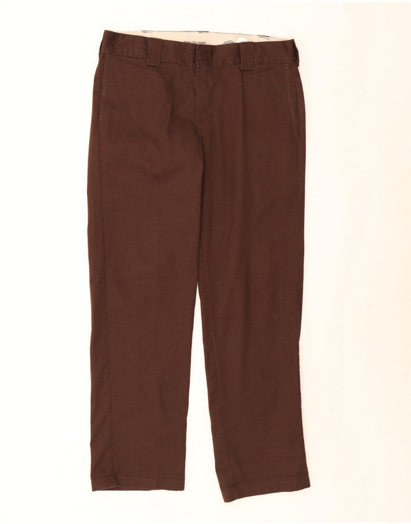 Pantaloni chino drepți pentru bărbați Dickies L34 L32 Poliester maro