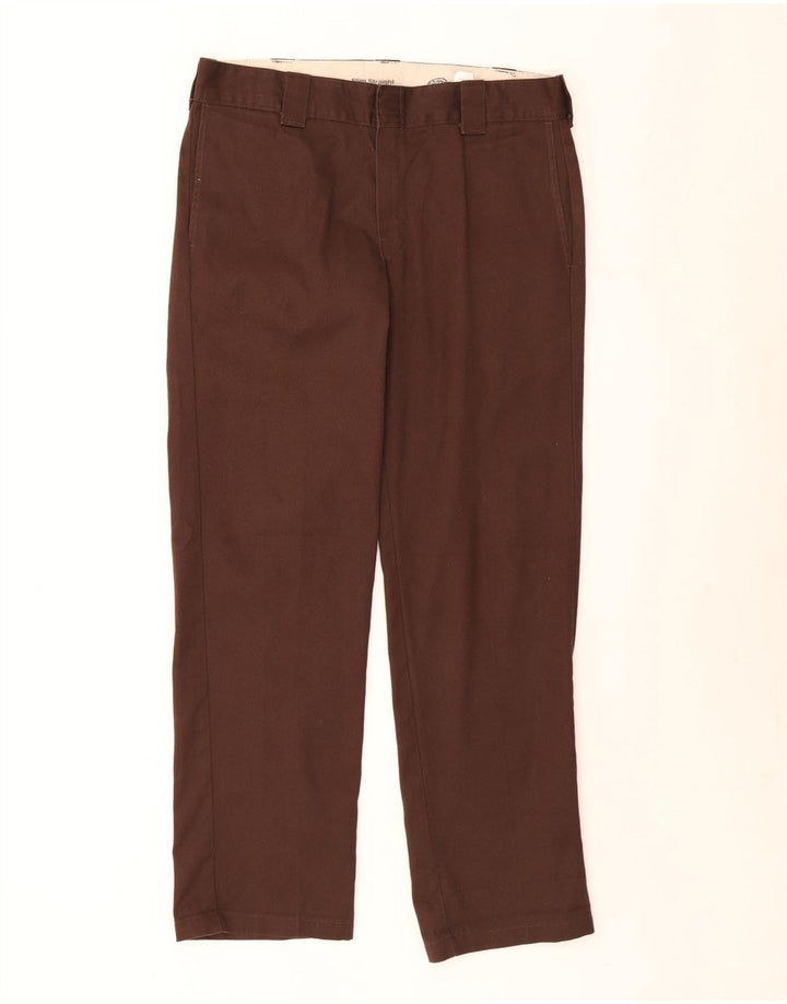 Pantaloni chino drepți pentru bărbați Dickies L34 L32 Poliester maro