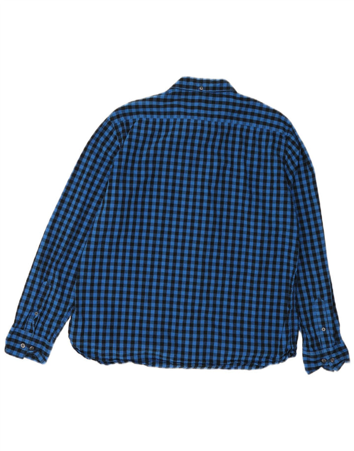 Cămașă pentru bărbați French Connection XL Blue Gingham Bumbac