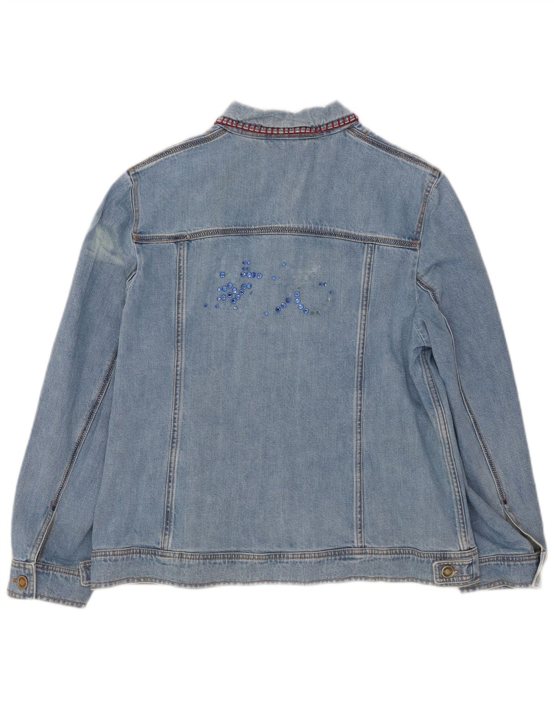 Jachetă de blugi Antonette pentru femei UK 18 XL Bumbac albastru