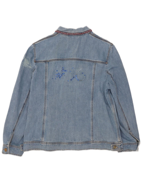 Jachetă de blugi Antonette pentru femei UK 18 XL Bumbac albastru
