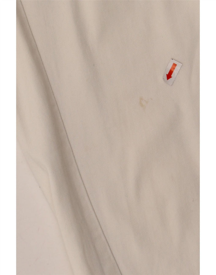 BENETTON Womens Straight Cropped Trousers W32 L24  White Vintage Benetton and Second-Hand Benetton from Messina Hembry 