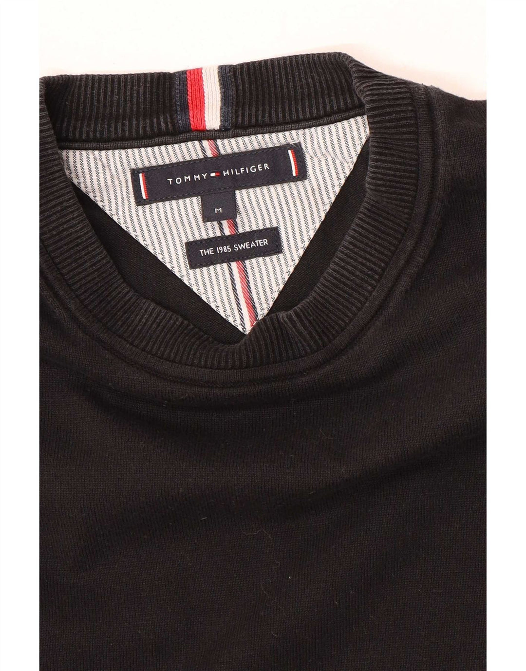 Pulover Tommy Hilfiger pentru bărbați, cu gât crew, negru mediu