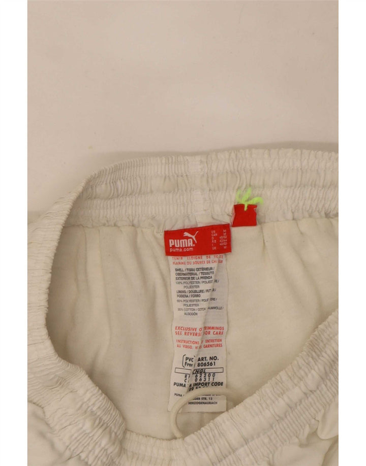 Pantaloni scurți sport Puma pentru bărbați, poliester alb mediu