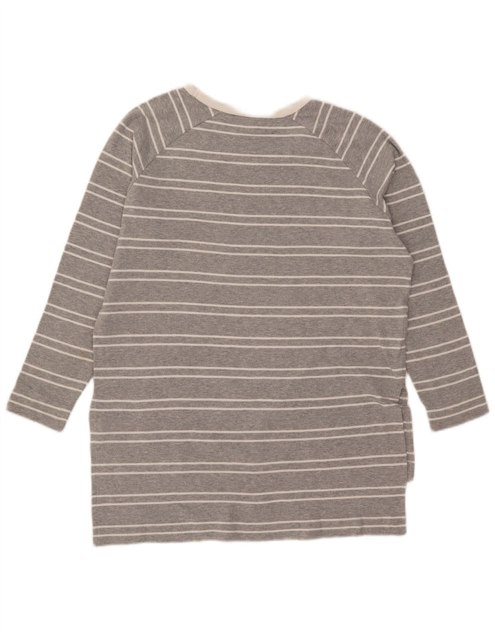 Top femeie Zara cu mânecă lungă UK 14 Medium Gri cu dungi