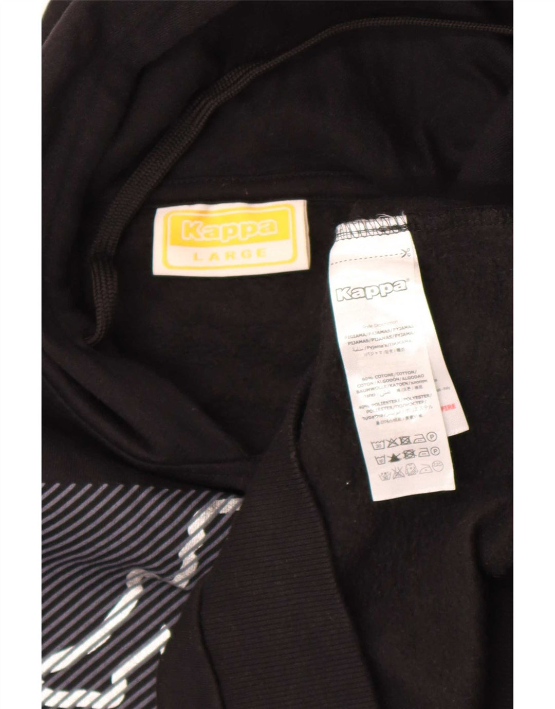 Pulover Kappa pentru femei, cu capota, negru, mare
