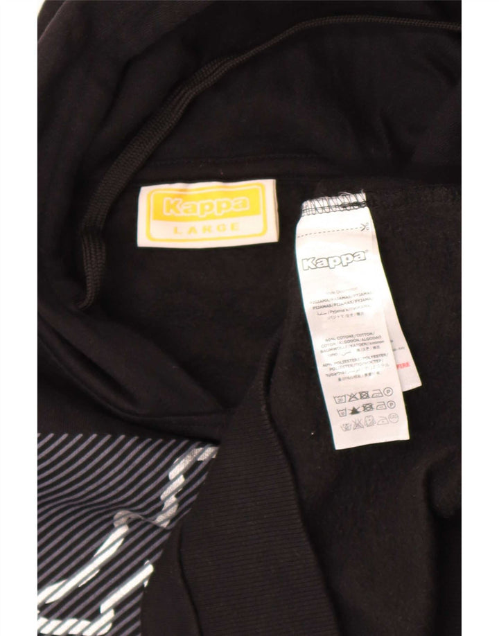 Pulover Kappa pentru femei, cu capota, negru, mare