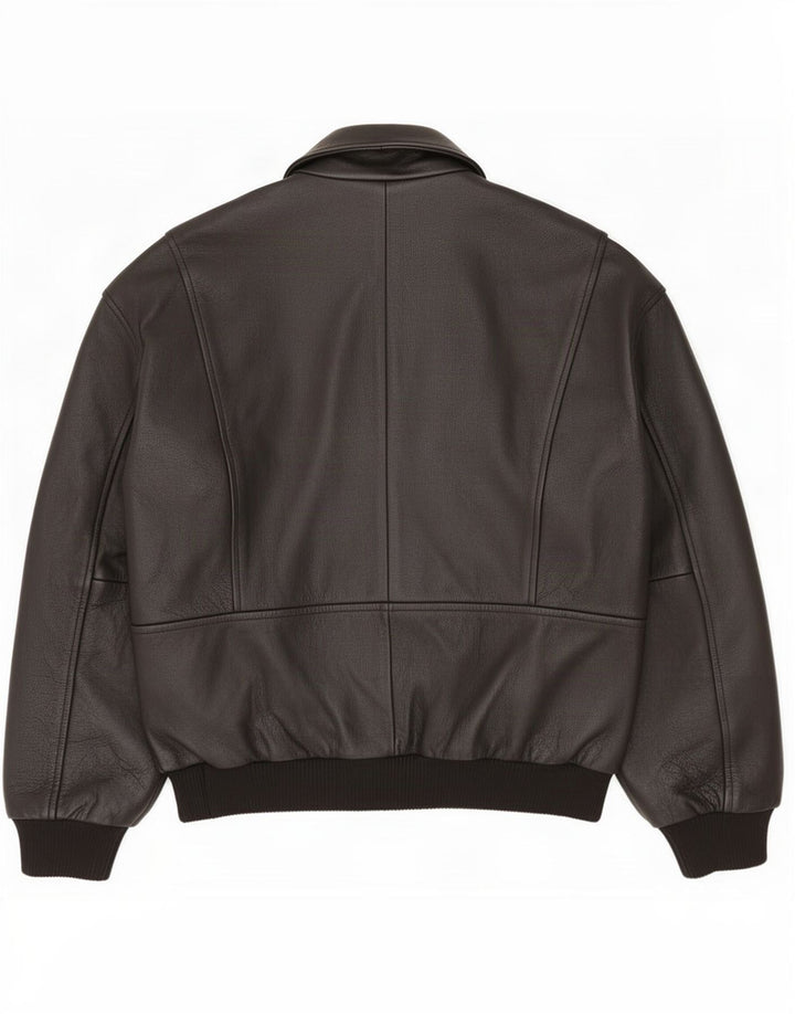 Geacă de piele vintage pentru bărbați IT 52 XL neagră