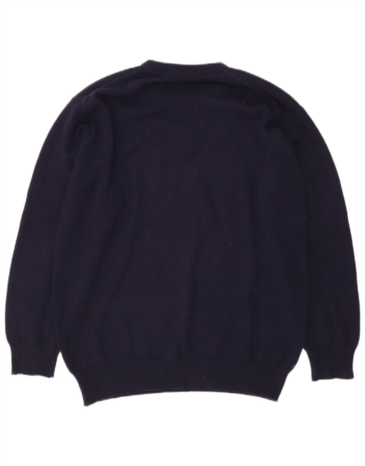 Pulover Lyle & Scott pentru bărbați, cu gât crew, albastru bleumarin mediu