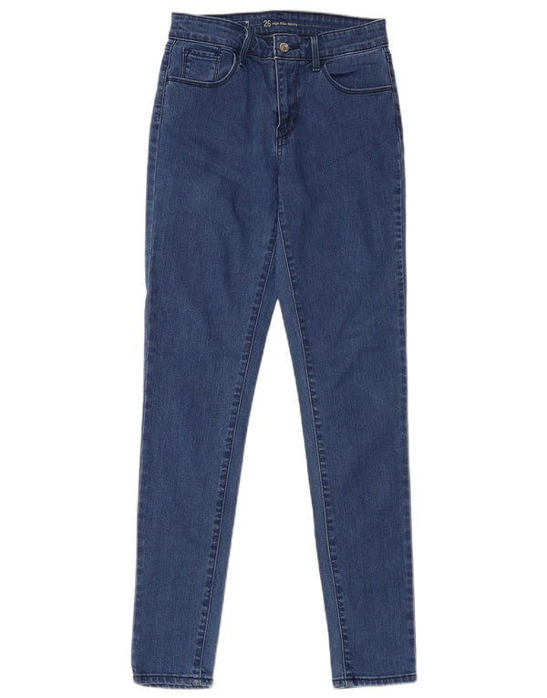 Blugi skinny cu talie înaltă pentru femei Levi's W26 L30 bumbac albastru