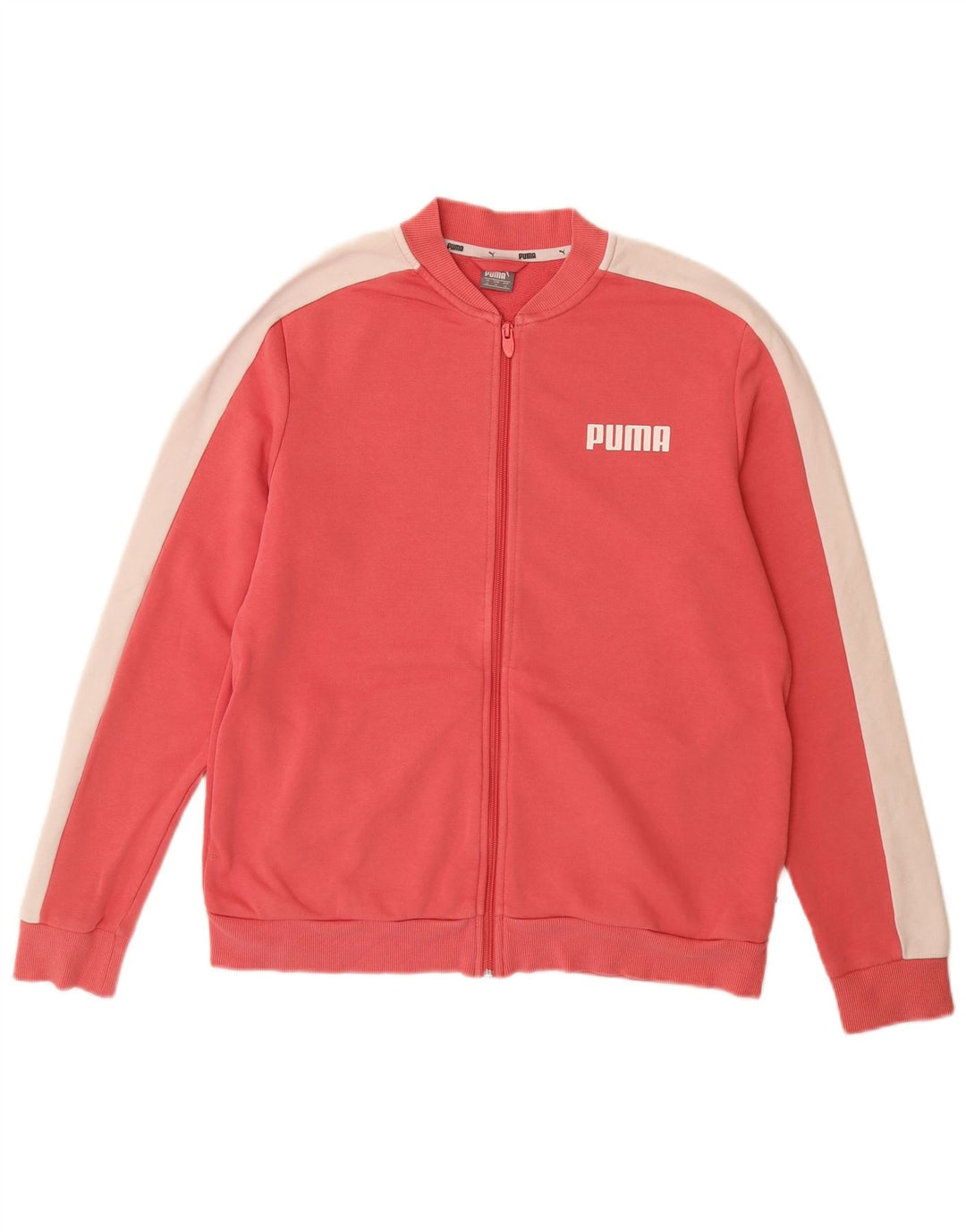 Jachetă de trening PUMA pentru femei UK 18 XL, bumbac color bloc de culoare roz
