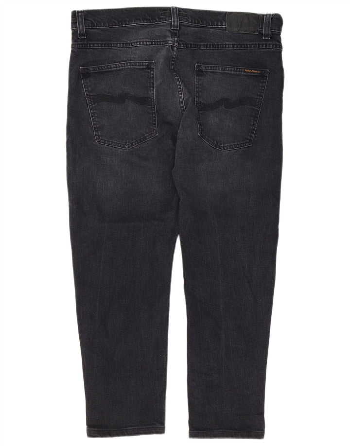 Blugi slim pentru bărbați Nudie W34 L28 bumbac negru