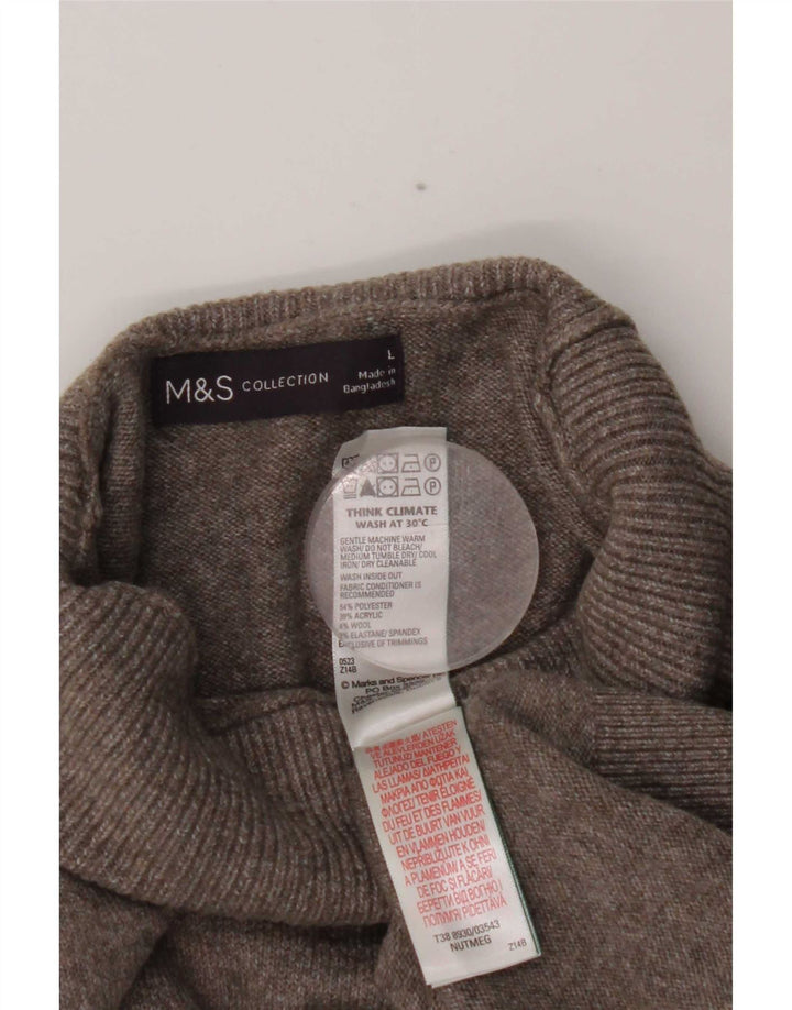 Marks & Spencer Pulover supradimensionat pentru femei cu gât rulat, UK 16, mare, gri
