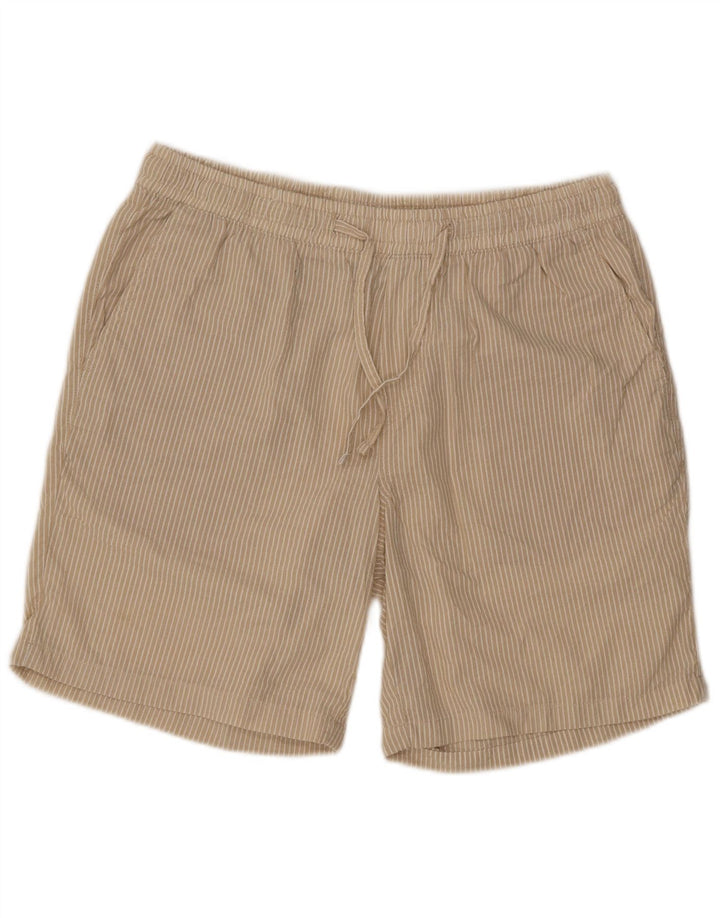 Pantaloni scurți sport Jack & Jones pentru bărbați, poliester cu dungi mari, bej