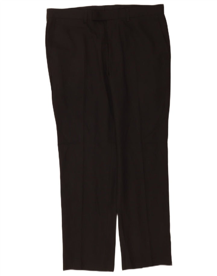 Marks & Spencer Pantaloni de costum slim pentru bărbați L34 L29 Poliester negru