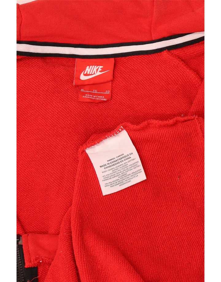 Pulover NIKE pentru bărbați, cu fermoar, XL, bumbac roșu