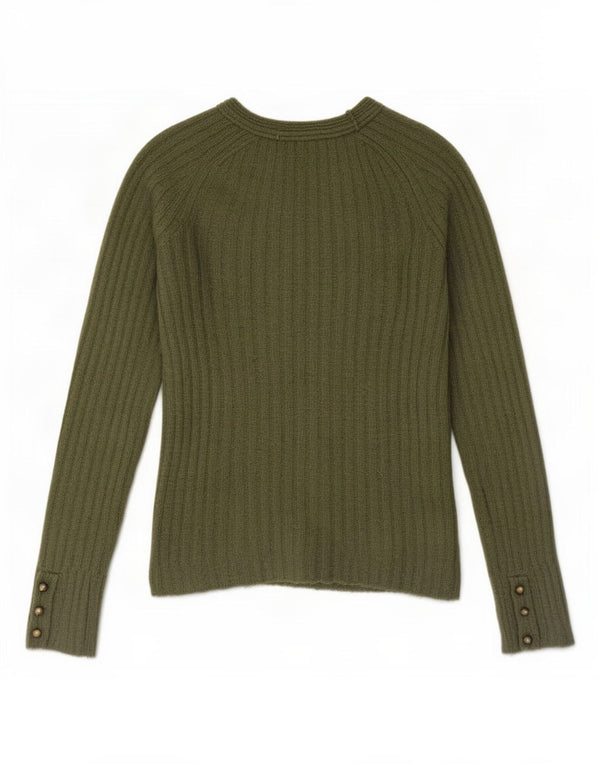 Pulover pentru femeie cu gât de barcă Zara UK 10 Mic Kaki