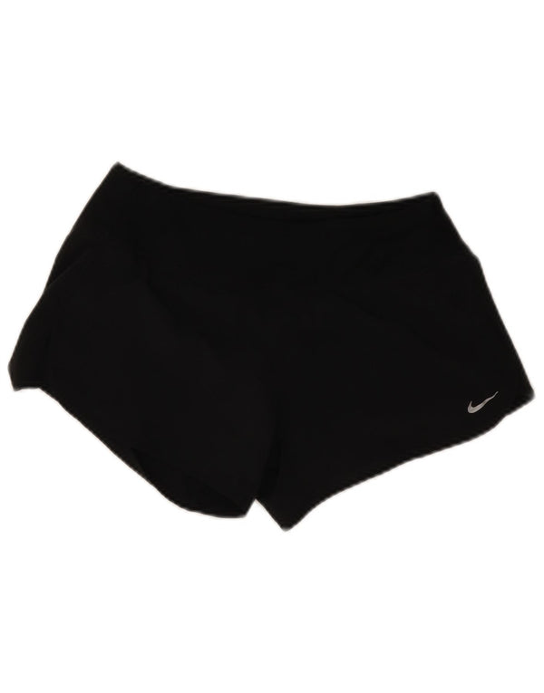 Pantaloni scurți sport Nike Dri Fit pentru femei UK 10 Small Negru Poliester