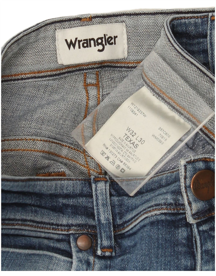 WRANGLER Blugi drepte pentru bărbați Texas W32 L30 Bumbac albastru
