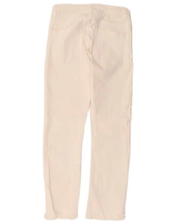 Blugi evazați pentru femei Zara EU 36 XS W26 L26 Bumbac alb