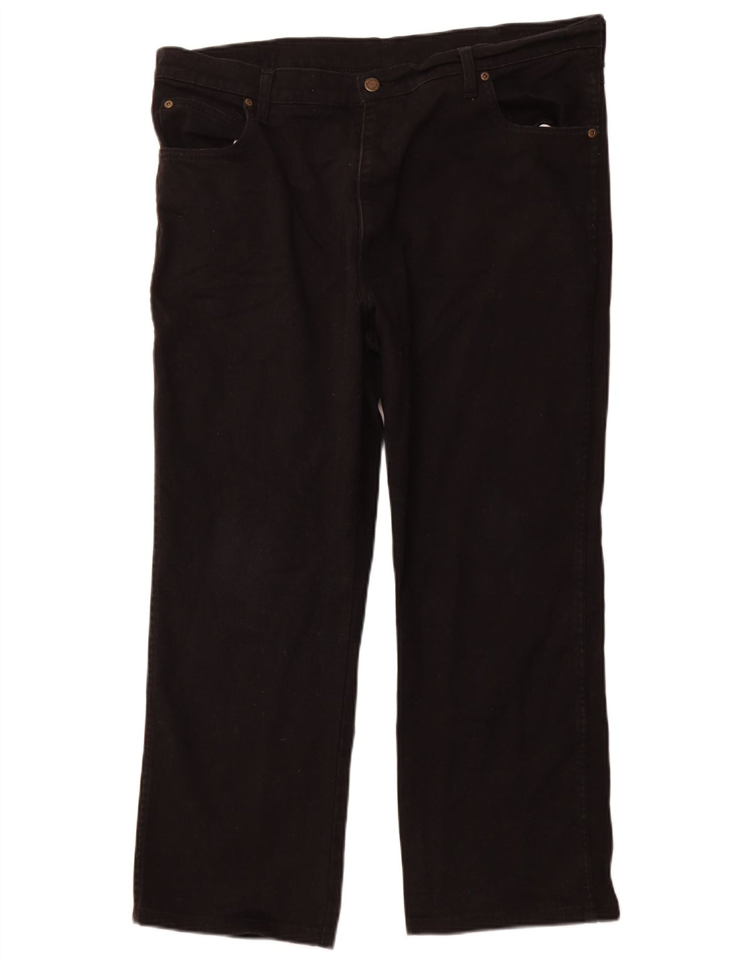 Blugi cropped Wrangler pentru bărbați, cu ajustare normală, W40 L26, bumbac negru