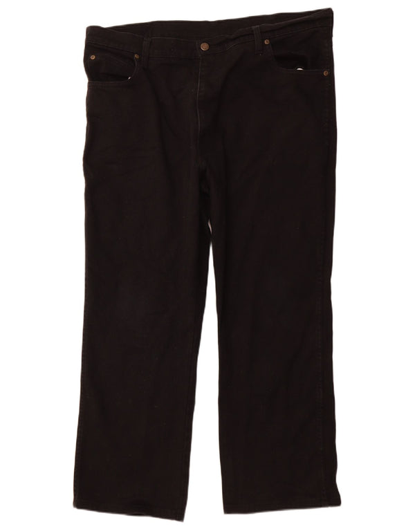 Blugi cropped Wrangler pentru bărbați, cu ajustare normală, W40 L26, bumbac negru