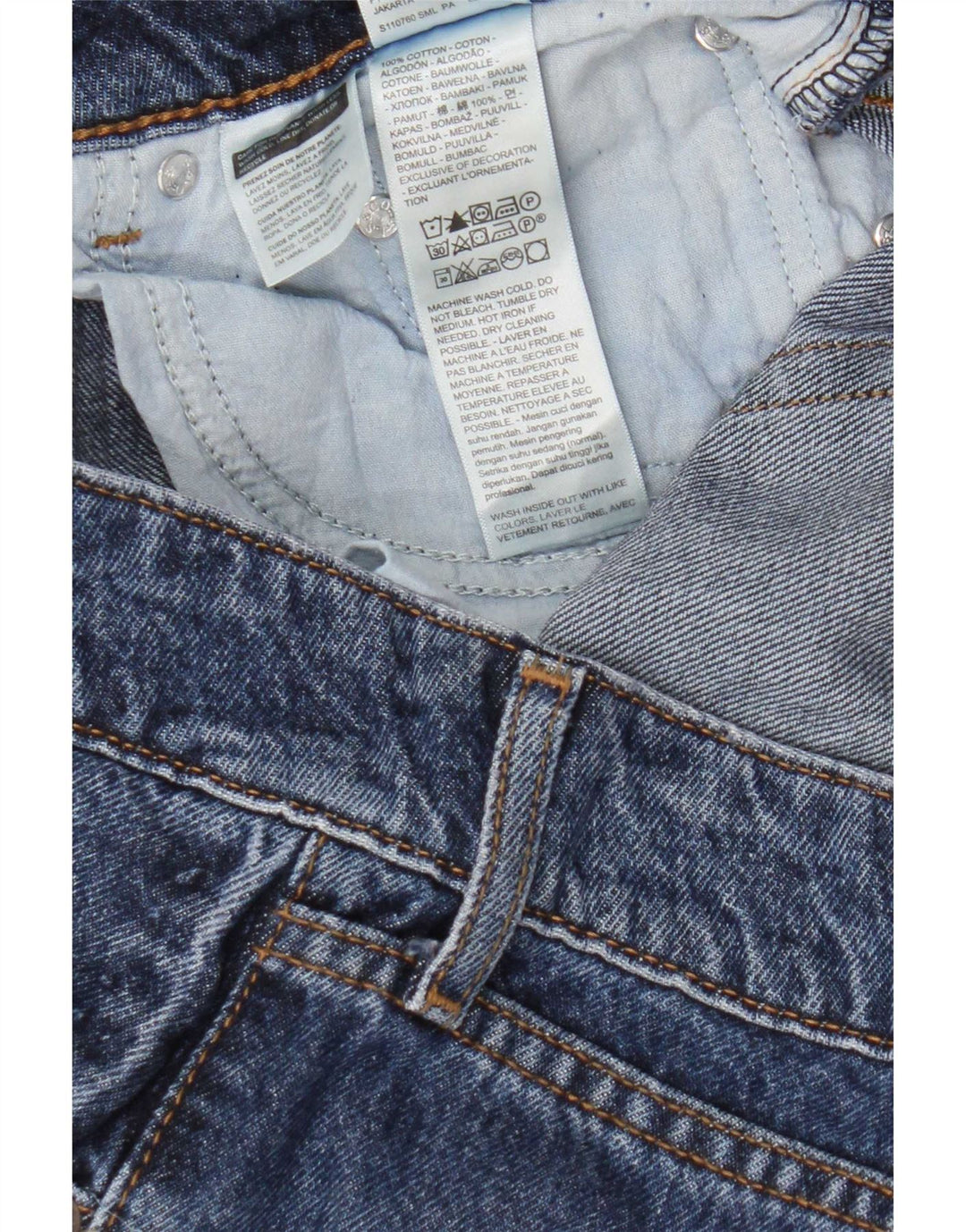 Blugi Levi's Super Low Wide Leg W31 L34 Bumbac albastru