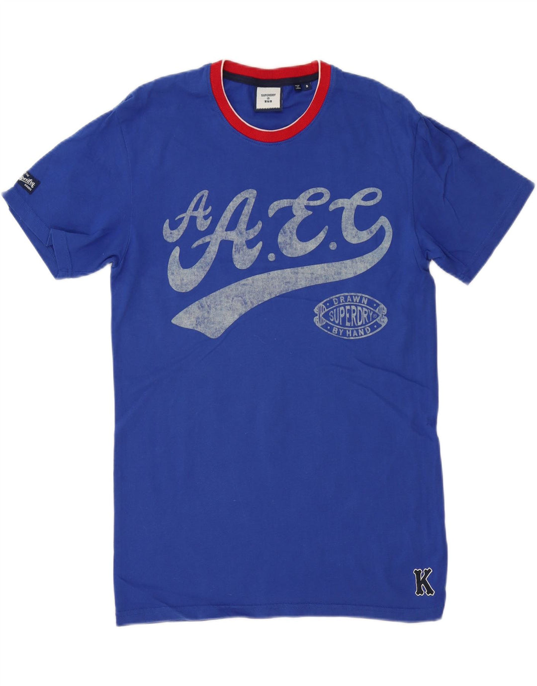 Tricou grafic pentru bărbați Superdry Top mic, albastru, bumbac