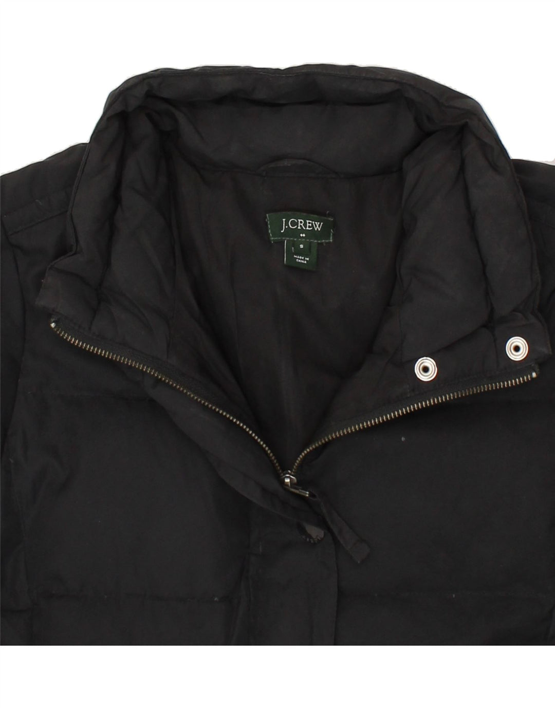 J. CREW Womens Padded Coat UK 10 Small Black Polyester Vintage J. Crew and Second-Hand J. Crew from Messina Hembry 