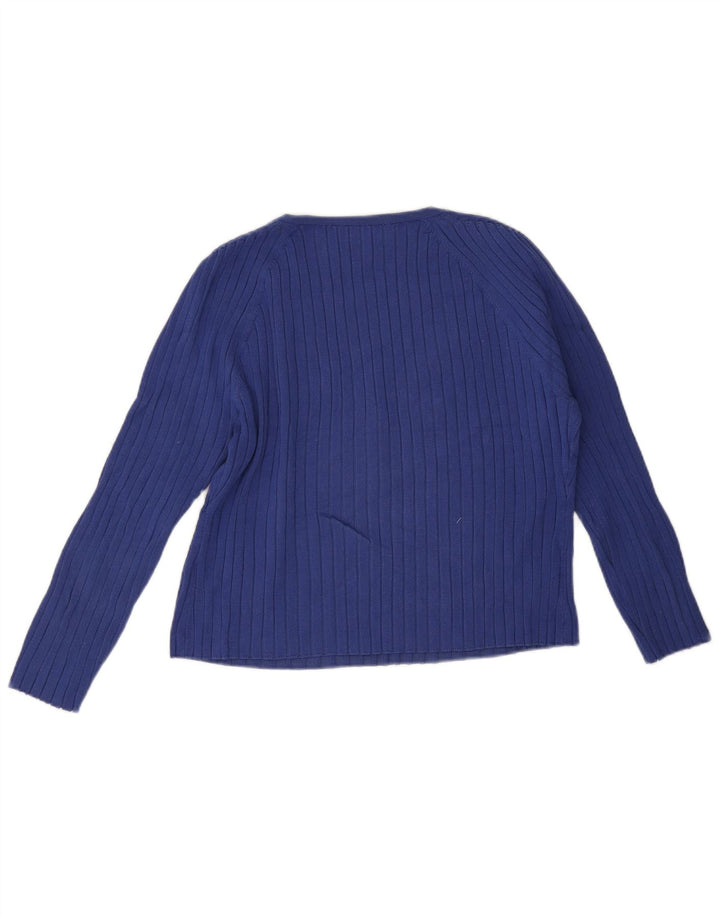 Top pentru femei Zara cu mâneci 3/4 UK 20 2XL Albastru Viscoză