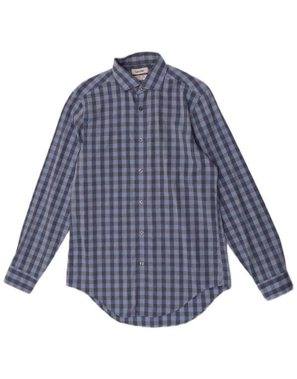 Cămașă pentru bărbați Calvin Klein Slim Fit Mărimea 15 Medium Blue Gingham