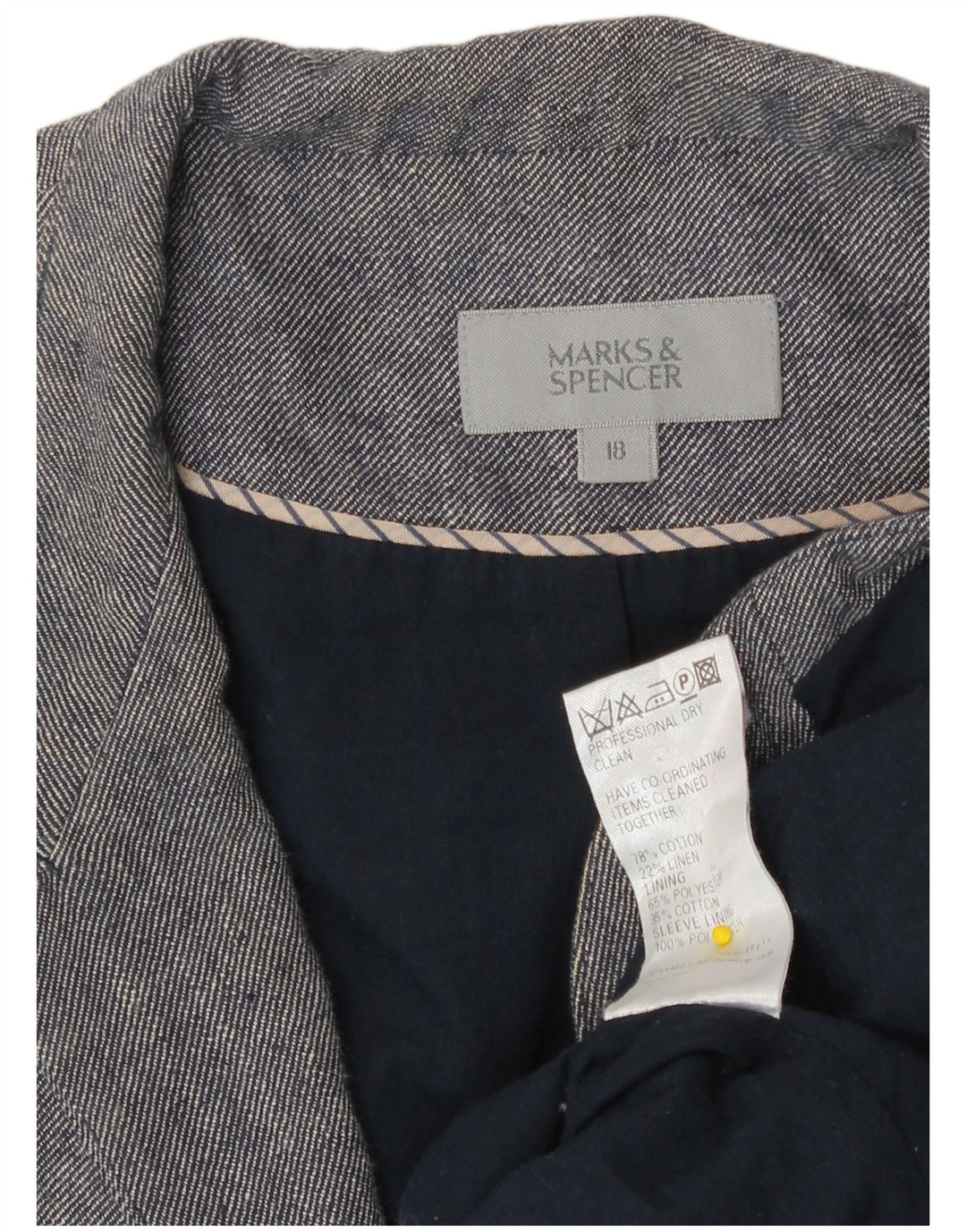 Jachetă Bolero pentru femei Marks & Spencer UK 18 XL Bumbac albastru